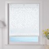 ESLIR Roman Blind with U-hooks Kitchen Roman Curtains Semi-transparent Eyelet