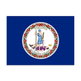 Flag of Virginia Sticker Decal Notebook Car Laptop 5.5"x4" (Color)