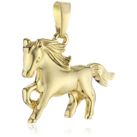 Xaana AMZ0002 Horse Pendant Shiny 333 Yellow Gold, Gold, No Gemstone