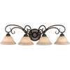 Golden Lighting 8606-BA4 RBZ-Tea Homestead Bath Fixture/ REPLACEMENT GLASS SHADE