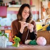 Jodsen Knitting Set with Crochet Hooks, Cute Dinosaur Crochet Set