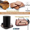 Universal Speaker Wall Mount,Secure Adjustable Real Wood Wall Bracket Holder,Small