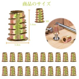 Insert Nuts Zinc Alloy Hex Nuts Hex Drive Head Nuts M8 Nuts with Claws M8 Furniture Fittings Zinc Alloy Metal Fasteners Screws Inserts (M8x15mm 50pcs)