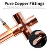 FOCMKEAS Union Cross Copper Fitting, 1/2 In, ID 12.7 mm,