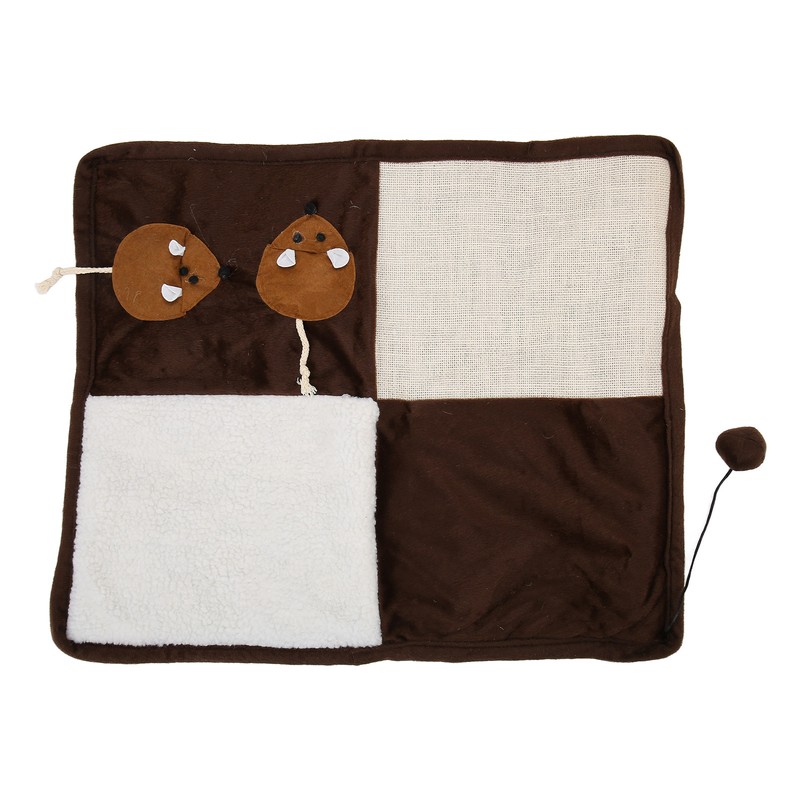 Cat Scratcher Mat Funny Cute Mice Decoration Ring Paper Natural