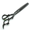 6 Inch Black Sharp Professional Hairdressing Scissors 440 °C High Hardness Salon
