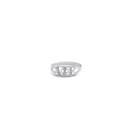 Unbranded Alpha Phi Kappa Sterling Silver Ring with CZs NEW!!!