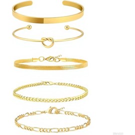 10 Pieces Golden Boho Bangle Set Women - Stackable Vintage Bracelets, Indian Bracelet Set, Golden Bangles for Wedding/Party, Arm Jewellery for Women Wedding Party, Alloys, Alloys
