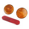 Bicycle Round Reflectors Improved Visibility Universal Fit License Plate Reflector