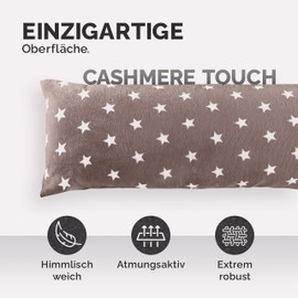 Malika Nicky-Teddy Cashmere Touch Coral Fleece Cushion Cover Pillow Case Side Sleeper Nursing Pillow 40 x 145 cm