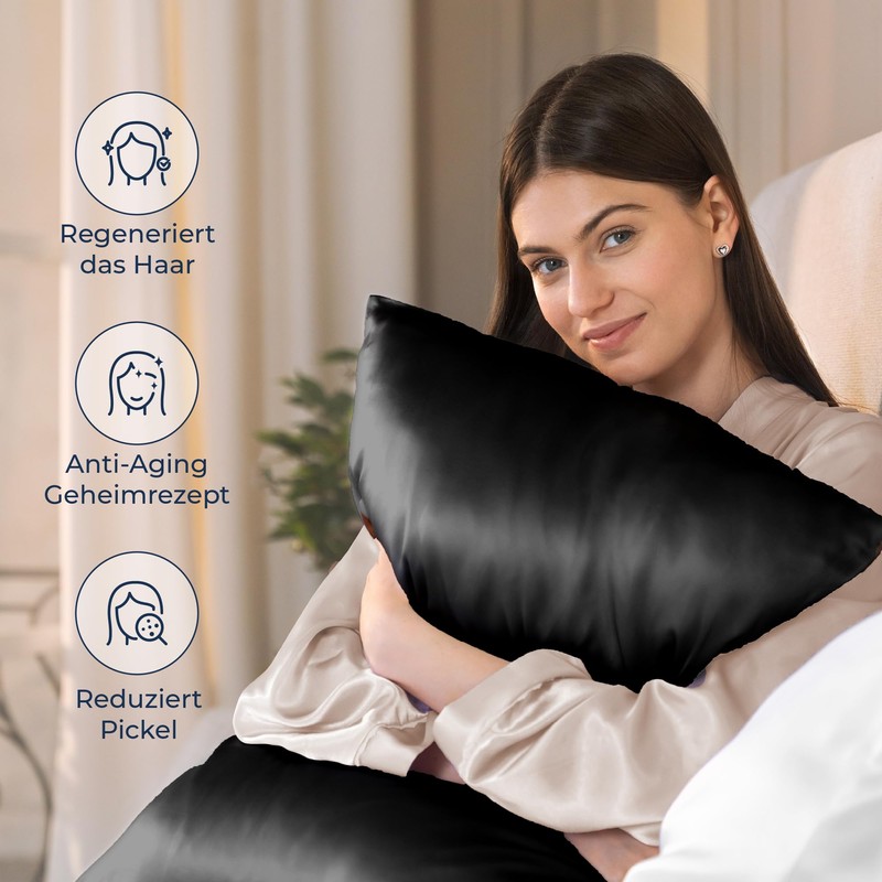 DREAMZIE Silk Pillowcase 40 x 80 cm for Hair and