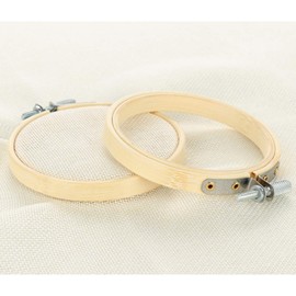 10 Pieces Round Embroidery Hoop 3 Inch Adjustable Bamboo Circle Cross Stitch Hoop Ring for Arts Crafts Sewing (8cm/3inch)