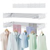 SZJoyBet Laundry Drying Rack, Collapsible Wall Mounted Clothes Drying Rack