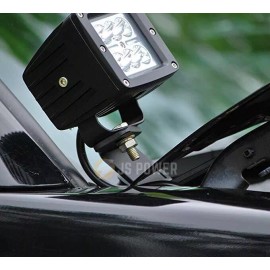 JS Power Engine Hood Hinge Ditch LED Light Mounting Brackets for 2005-2015 Toyota Tacoma