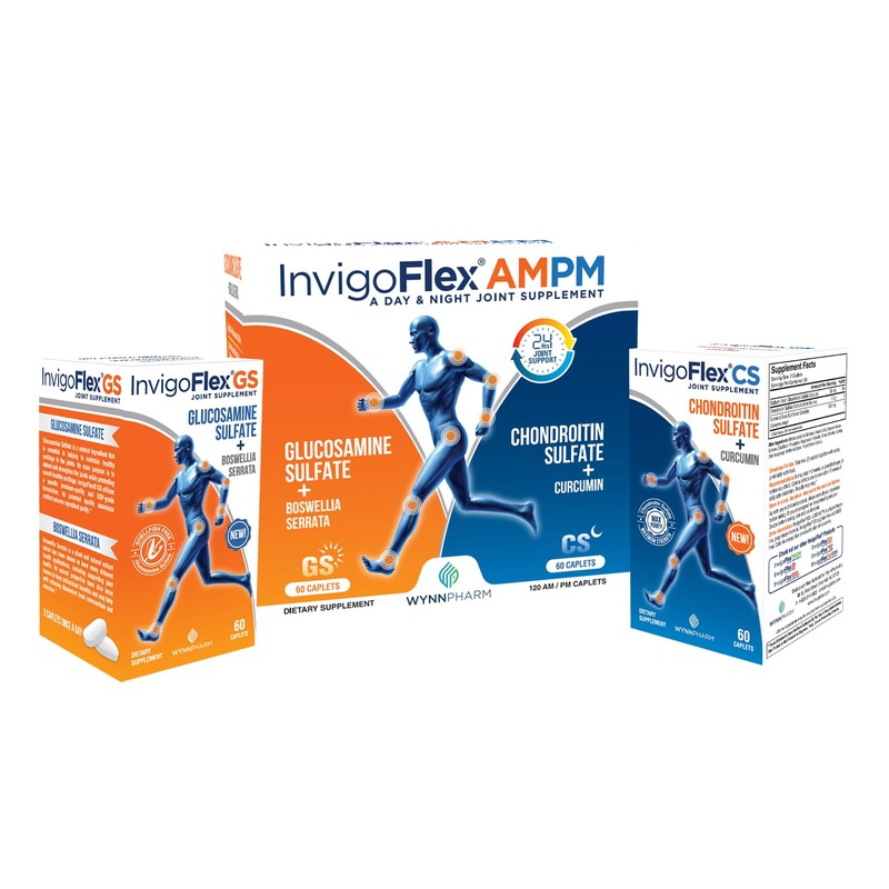 INVIGOFLEX® AMPM - Glucosamine & Chondroitin Sulfate - Turmeric Curcumin
