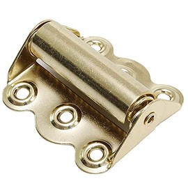 Litepak Screen Door Hinge Professional Grade Hardware Self-Closing Easy Install (2 Pack, Polished Brass)