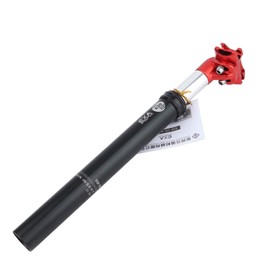 CATAZER Bicycle Seatpost Suspension Seat Post Aluminum Alloy Travel 40mm Adjustable Seatpost 27.2/31.6mm 350mm (31.6mm red)