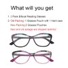Hyyiyun 2 Pack Cat-eye Bifocal Reading Glasses Women With Spring