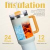 Thermal Insulated 40oz Tumbler with Handle & Lid Keeps Drinks