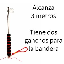 Pandiui23 3 m flagpole, telescopic flagpole, hand flag made of stainless steel, telescopic pole (1)