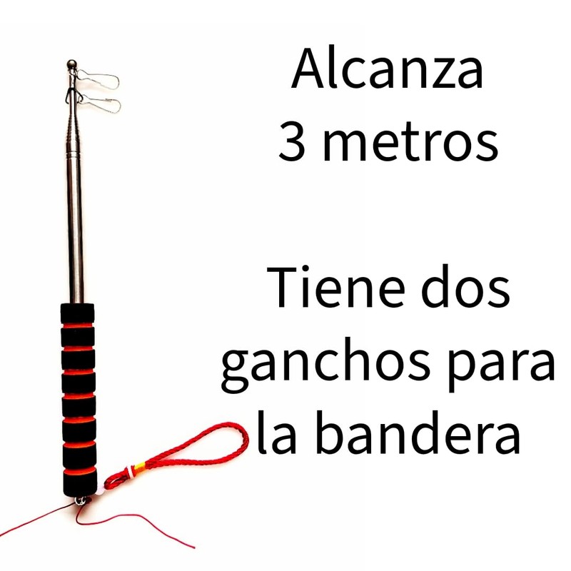 Pandiui23 3 m flagpole, telescopic flagpole, hand flag made of