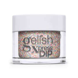 Gelish Xpress Dip Lots Of Dots Color Dip Powder, Multicolor Nail Dip Powder, Multicolor Nail Dip, 1.5 ounce
