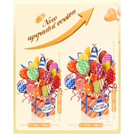 JMHACHY Pop Up Birthday Card with Envelope - 3D Coloful Balloons Pop Up Cute Birthday Card, Surprise Gifts for Girls Boys Kids Women Daughters Grandson Granddaughter Sisters Friends