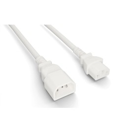 RiteAV Heavy-Duty Power Cord, C13/C14, 14AWG,  SJT, 15A, 250V, White, 6FT