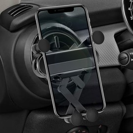 TAUYANG Car Cell Phone Holder Mount Compatible with Mini Cooper Countryman Paceman Clubman Hardtop JCW S R52 R53 R56 R55 R60 F56 F55 F60 R58 F57 Circular Air Vent Accessories