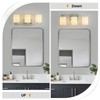 Mieloxiy 3-Light Square Bathroom Light Fixture, Brushed Nickel Modern Vanity