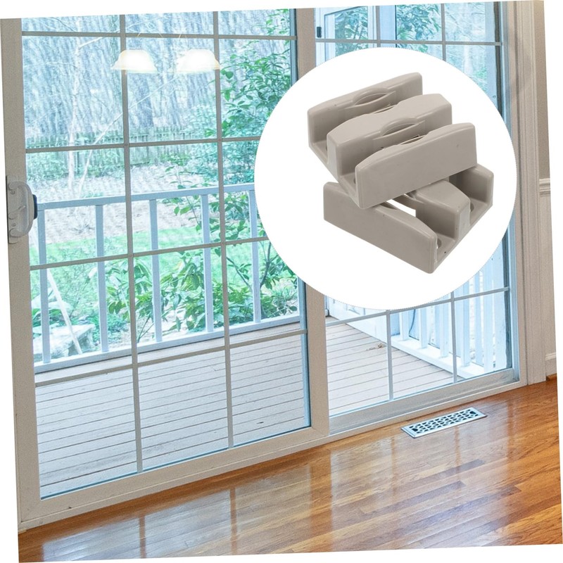 TEHAUX 4pcs Sliding Shower Door Bottom Guides Durable Shower Swing
