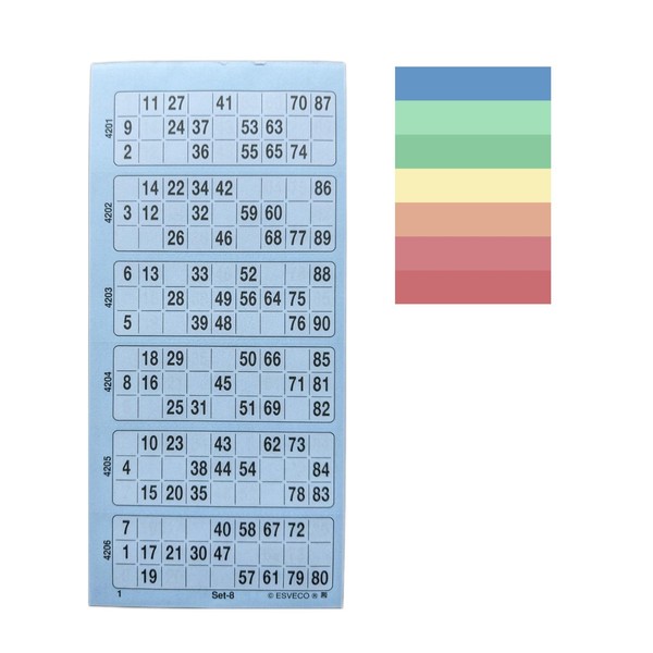 Unbekannt Bingo Ticket Block 600 Tickets System 15 out of