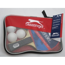 Slazenger Unisex – Erwachsene Tischtennis-Set 6tlg Tischtennisschläger 2 Schläger 225418, rot,