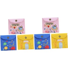 FRCOLOR 6 Bolsas De Almacenamiento De Servilletas Sanitarias Bolsa Seca Y Húmeda Con Cremallera Cartera Para Niños Bolsa De Almacenamiento De Toallas Sanitarias Soporte Para Toallas