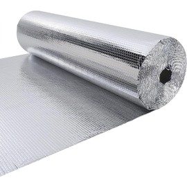 The Fellie Reflective Insulation Sheet, 3.6mm Thick 24in x 16Ft Double Side Aluminum Foil Insulation for Window Garage RV Camper Car Roof Door Insulation - Weatherproof, Cold and Heat Shield