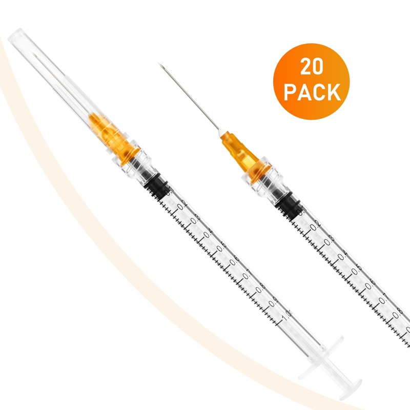 1ml Disposable Luer Lock Syringes with 25G 1 Inch Needle