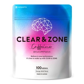 CLEAR&ZONE カフェイン サプリ（錠剤） エナジードリンク風味 国内製造 100粒入 (1)