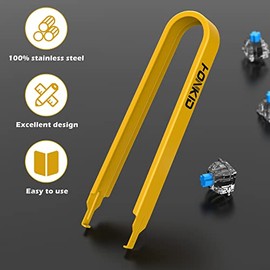 HONKID - Extractor de interruptor de acero inoxidable para interruptores de teclado mecánicos para juegos de repuesto