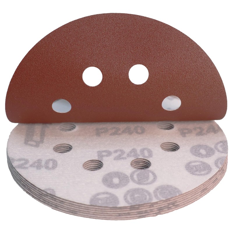 ZUYUEE 40PCS 125mm Sanding Discs 240 Grit,8-Hole Sand Paper,Sandpaper for