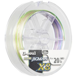 X-Braid PE Line, G Seoul Super Jigman X8, 668.6 ft (200 m), No. 1, 20lb, 8 Pieces, 5 Colors