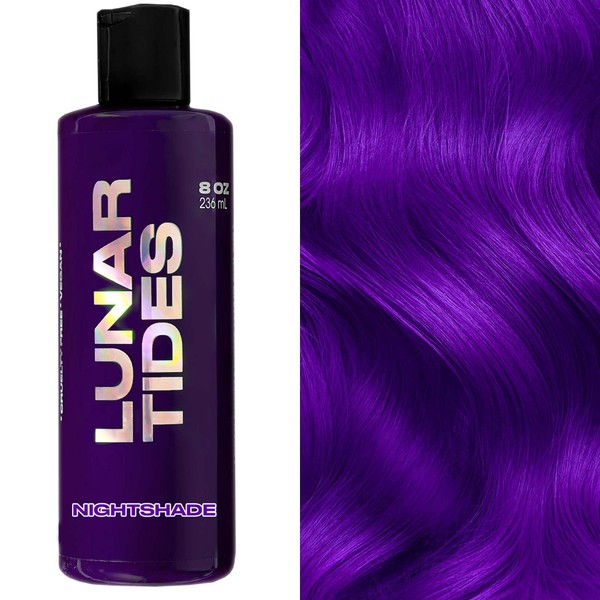 Lunar Tides Hair Dye Semi-Permanent Hair Dye One Size Night Shade 8 oz / 236 ml Purple