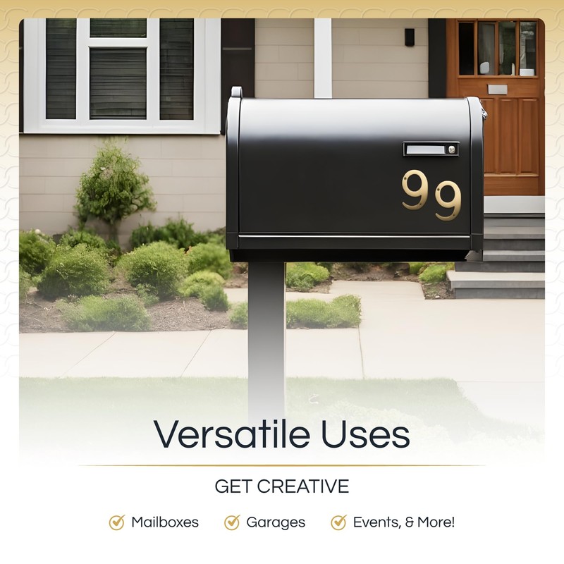 RCH Hardware 2275PB075 | Solid Brass 3" Tall House Number