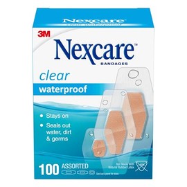 3M Nexcare Waterproof Assorted Bandages, 100 Count