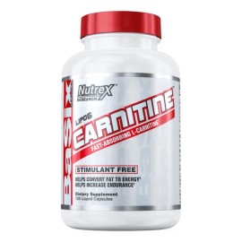 Frasco Carnitina Nutrex Research Lipo 6 120 Cápsulas 60 Srvs Sf Cn Sin sabor