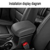 GXARTS Leather Center Console Armrest Cover Lid Replacement Compatible with