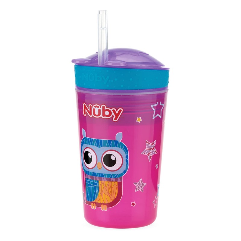 Nuby Paq. 3 vasos y snack and sip