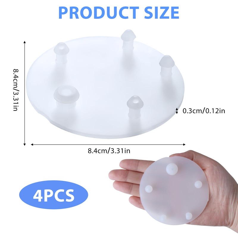 4 Pack Replacement for Vormax Toilet Tank Silicone Flapper Seal