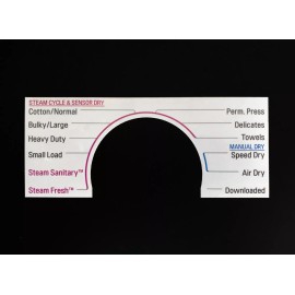 LG Model DLGX3571W Dryer Sticker Label / Decal for Control Panel - Waterproof