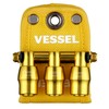 Vessel QB-10B3YY Limited Quick Catcher 3 Row Holder, Yellow