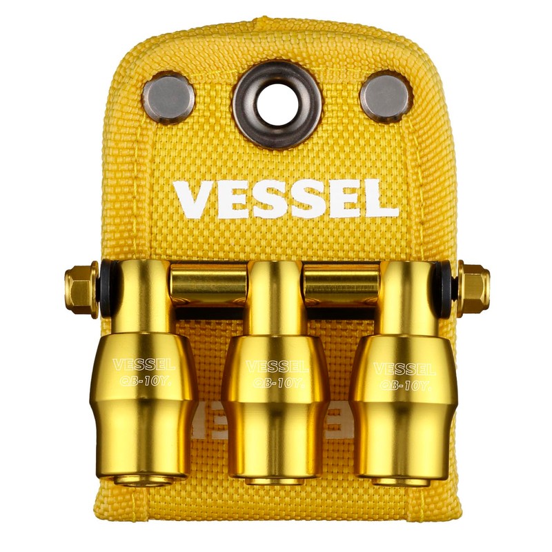 Vessel QB-10B3YY Limited Quick Catcher 3 Row Holder, Yellow